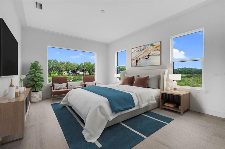 Furnished interior view inside a new home in Hampton Green at Providence, Davenport (Image 11).