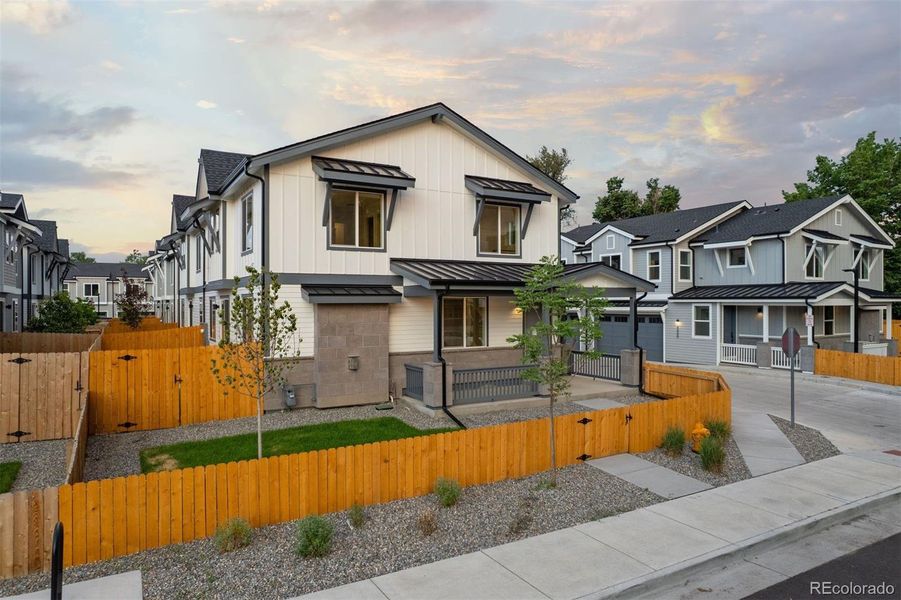 Front exterior of a new home in , Wheat Ridge, CO, highlighting curb appeal (Image 22). Front exterior of a new home in , Wheat Ridge, CO, highlighting curb appeal (Image 22).
