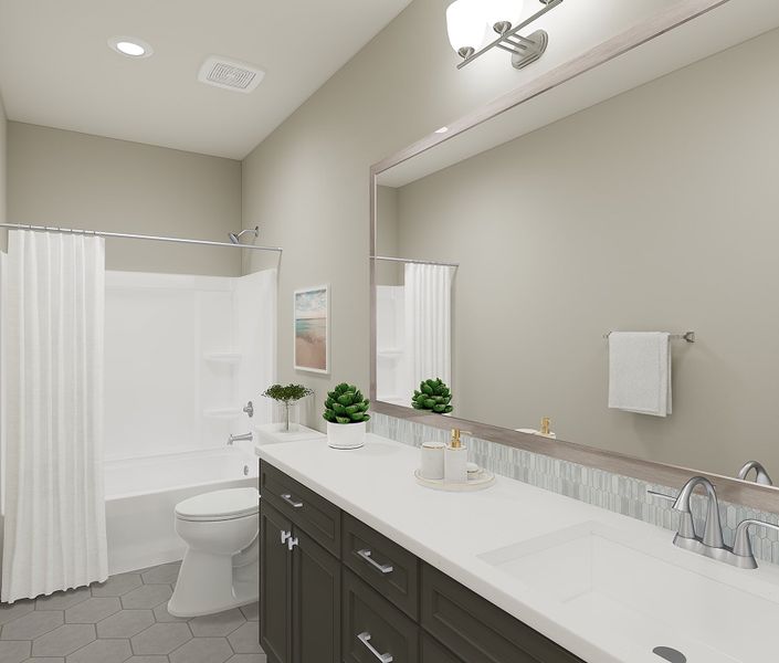 Representative furnished interior of a home built from the Azalea Plan 3005 by Tri Pointe Homes in Waterston Central, Gilbert (Image 7).