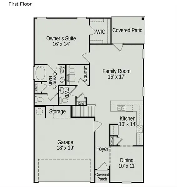 2D floor plan layout of this home in Laurel Ridge, Rock Spring, GA (Image 5).