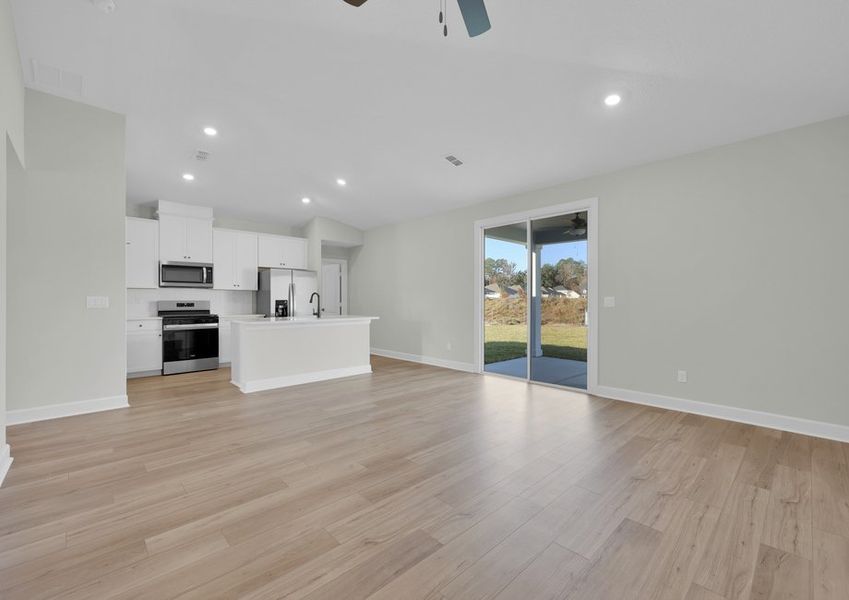 Move freely between the kitchen and family room Move freely between the kitchen and family room