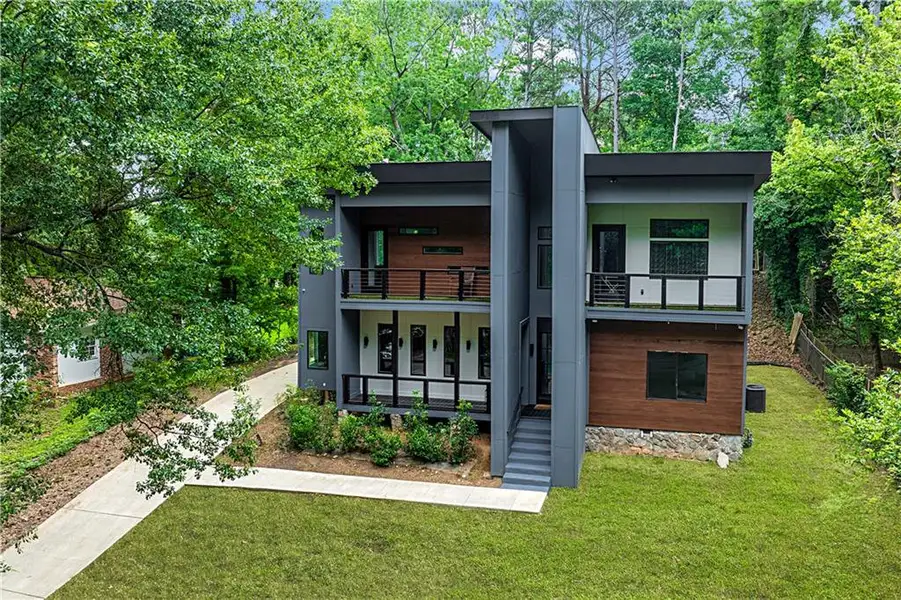 Front exterior of a new home in , Decatur, GA, highlighting curb appeal (Image 23).