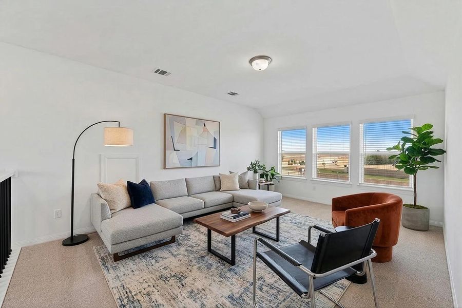 Furnished interior view inside a new home in The Colony - 45', Bastrop (Image 7).