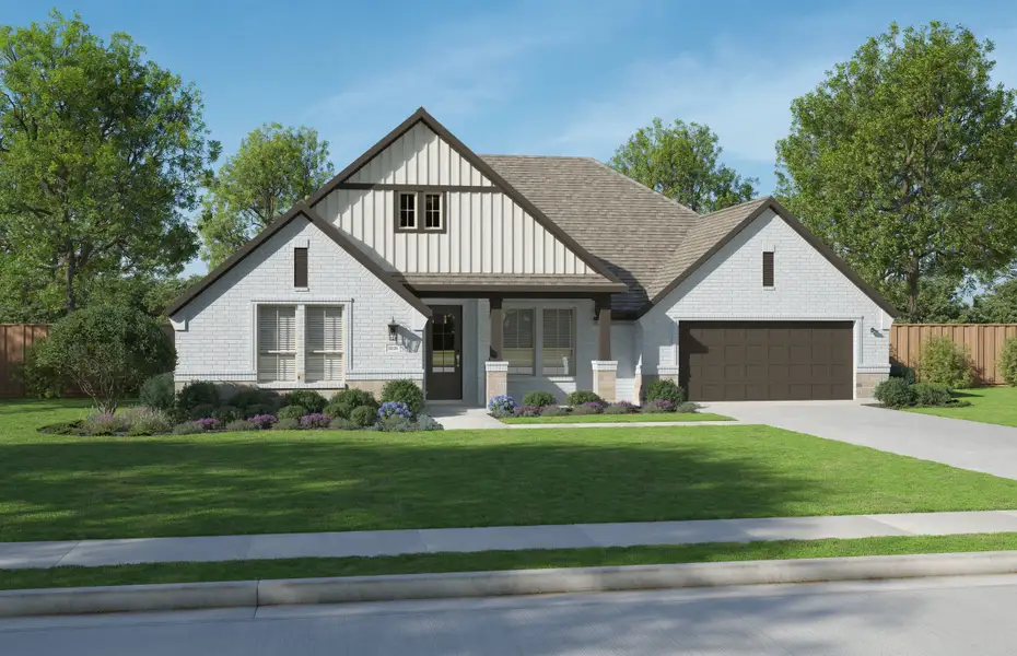 Representative exterior photo of a completed home built from the Glacier by Centre Living Homes in Haven Ranch, Waxahachie, TX (Image 3).