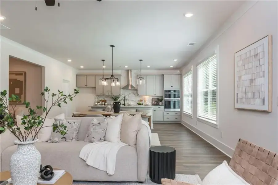 Furnished interior view inside a new home in , Flowery Branch (Image 10).