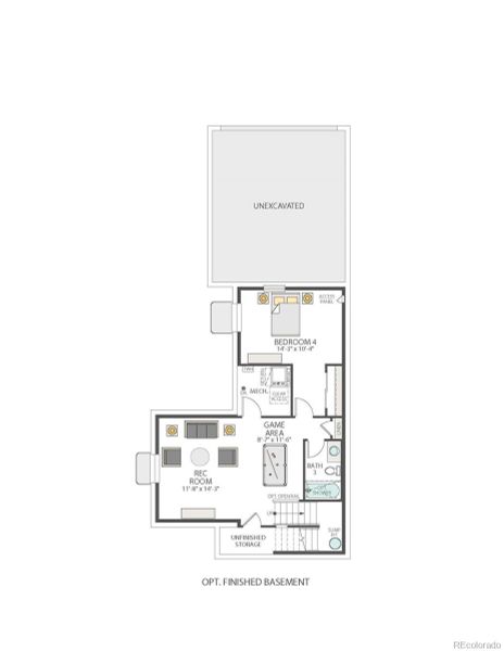 2D floor plan layout of this home in Painted Prairie, Aurora, CO (Image 7). 2D floor plan layout of this home in Painted Prairie, Aurora, CO (Image 7).
