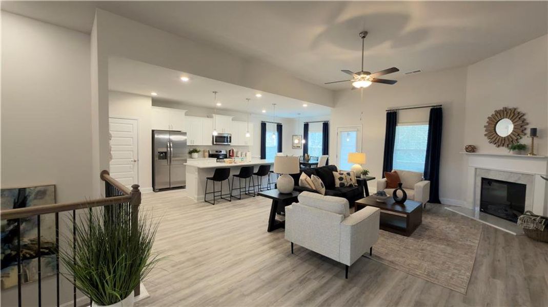 Furnished interior view inside a new home in Habersham Meadows, Demorest (Image 13).