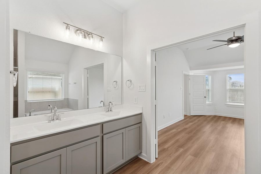 Furnished interior view inside a new home in Pinewood at Grand Texas, New Caney (Image 3).