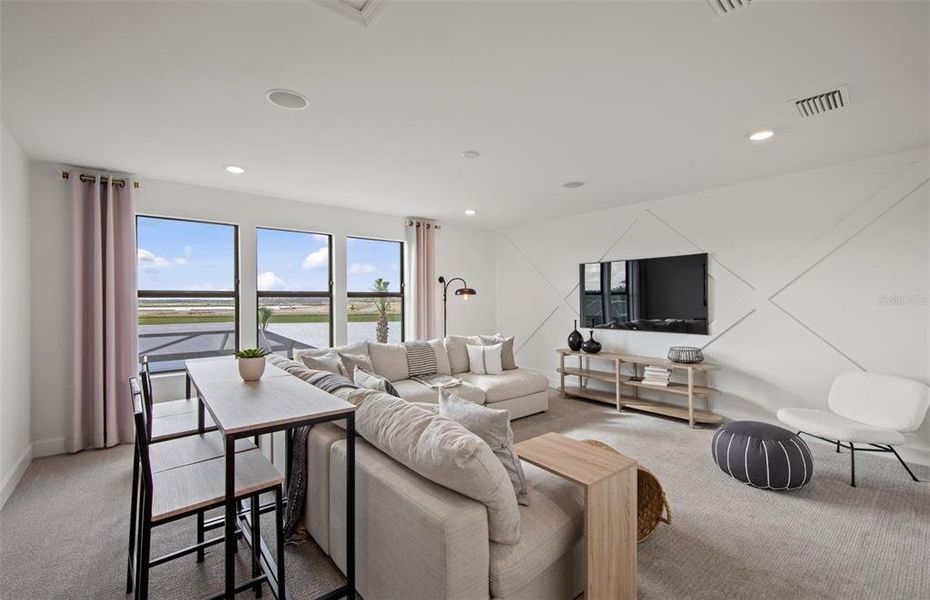 Furnished interior view inside a new home in Grandura, Sarasota (Image 15). Furnished interior view inside a new home in Grandura, Sarasota (Image 15).