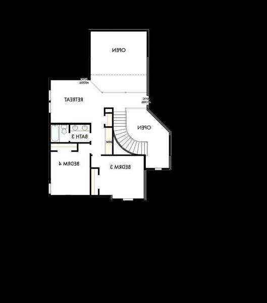 2D floor plan layout of this home in Terraces – Classics, Rockwall, TX (Image 4).