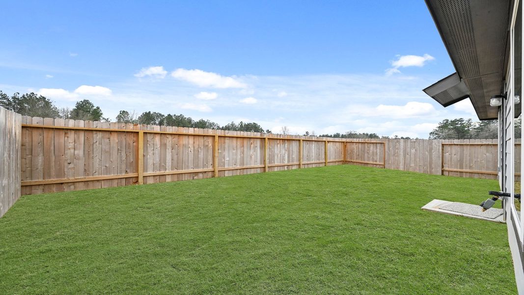 Exterior details and patio area of a home in The Canopies, Splendora (Image 3).