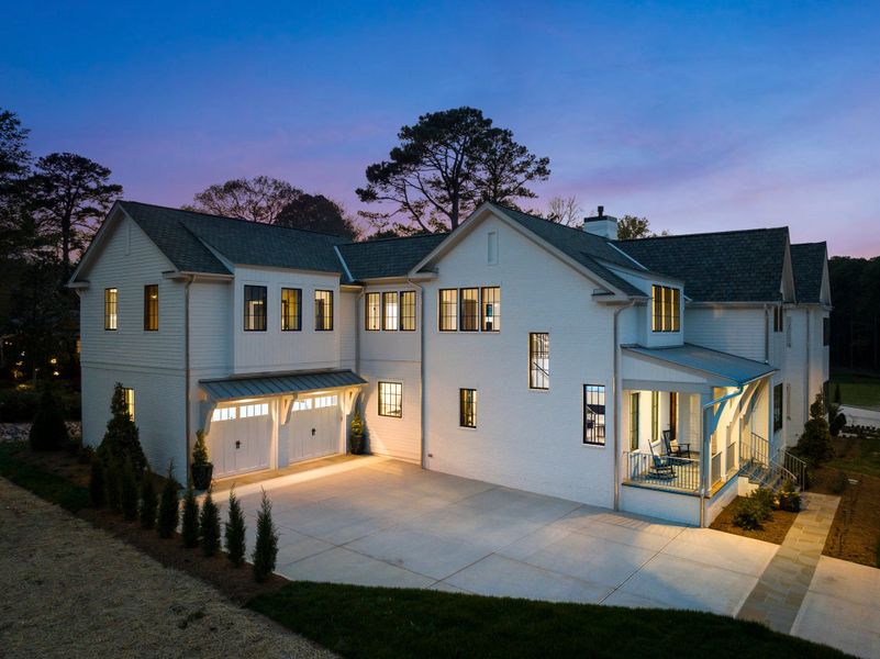Representative exterior photo of a completed home built from the Grace by Homes by Dickerson in The Founding at Blue Ridge, Raleigh, NC (Image 2). Representative exterior photo of a completed home built from the Grace by Homes by Dickerson in The Founding at Blue Ridge, Raleigh, NC (Image 2).