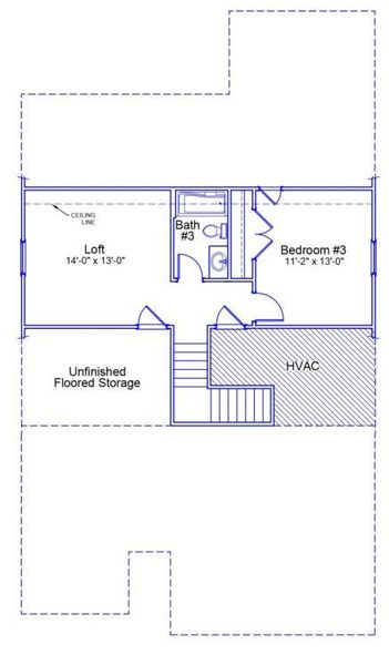 2D floor plan layout of this home in Six Oaks, Summerville, SC (Image 2).
