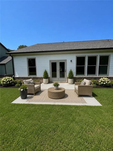 Exterior details and patio area of a home in Adams Estates, Winder (Image 26).