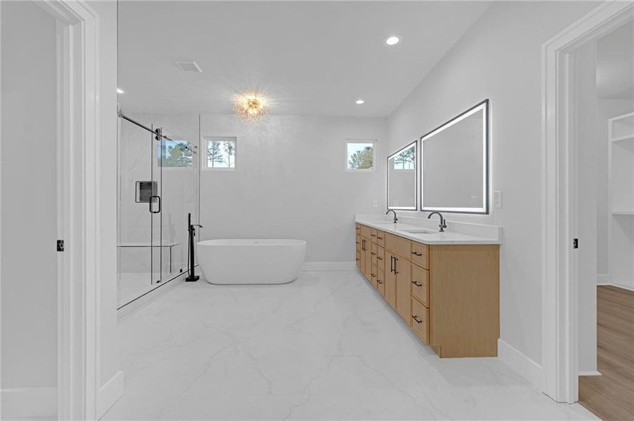 Furnished interior view inside a new home in , Oxford (Image 10).
