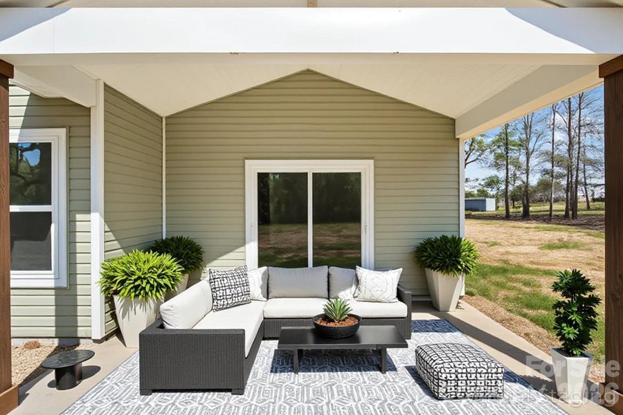 Exterior details and patio area of a home in , Lawndale (Image 27).