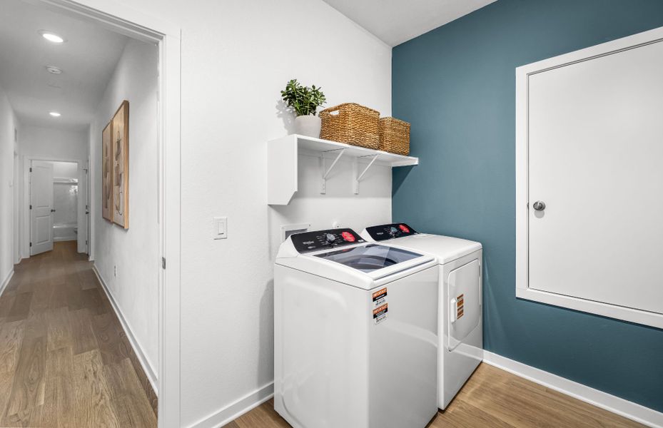 Representative furnished interior of a home built from the Afton by Pulte Homes in Saddleback at Santa Rita Ranch, Liberty Hill (Image 16).