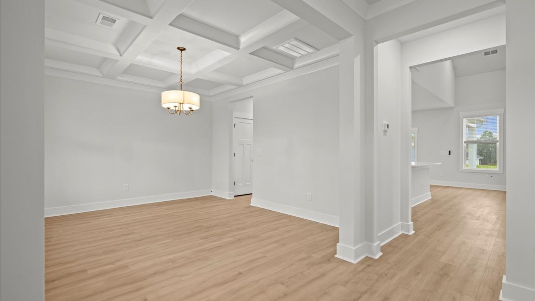 Notable hardwood flooring enhances the elegance of this accomplished entryway Notable hardwood flooring enhances the elegance of this accomplished entryway