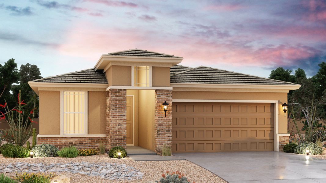 Representative exterior photo of a completed home built from the Acacia - Castillo by Brightland Homes in Castillo at Anderson Parc, Buckeye, AZ (Image 4).