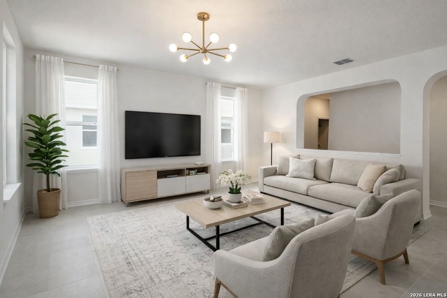 Furnished interior view inside a new home in , San Antonio (Image 7). Furnished interior view inside a new home in , San Antonio (Image 7).