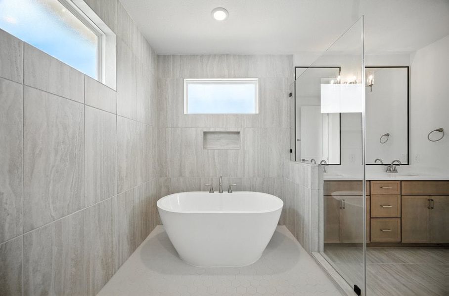 Furnished interior view inside a new home in Foxfield, Austin (Image 7). Furnished interior view inside a new home in Foxfield, Austin (Image 7).