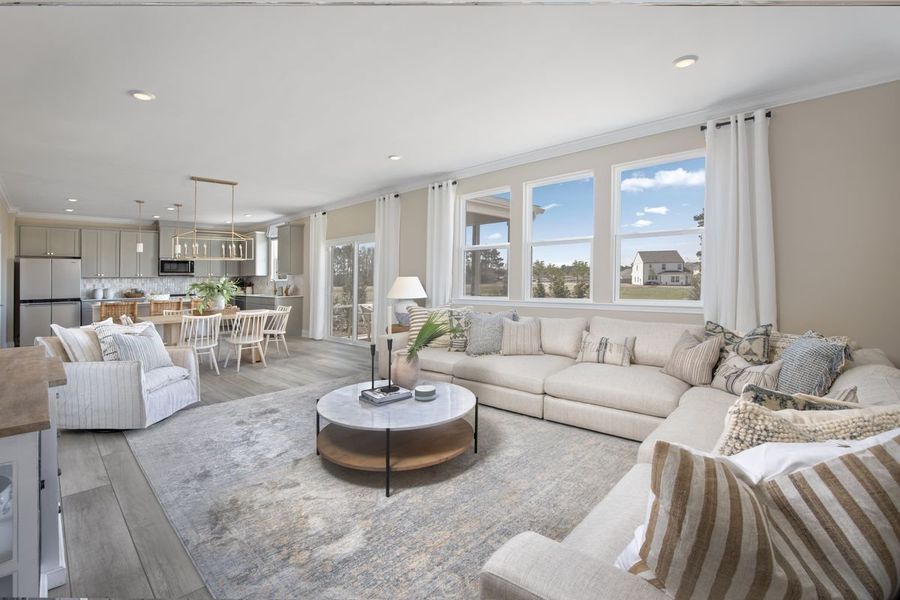 Representative furnished interior of a home built from the Plan 2539 by KB Home in Utley Farms, New Hill (Image 5).