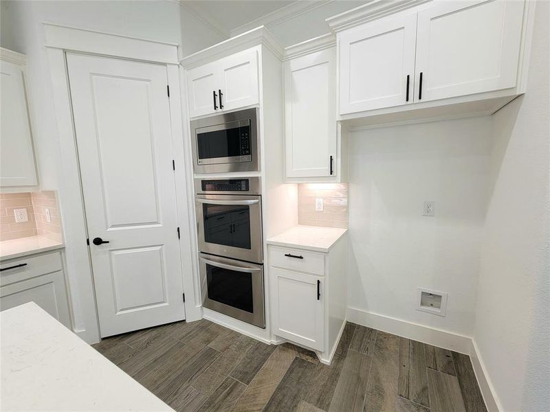 Perfect coffee area next to the fridge