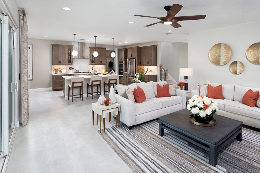 Representative furnished interior of a home built from the Pelican by Homes by WestBay in Crosswind Ranch, Parrish (Image 41).