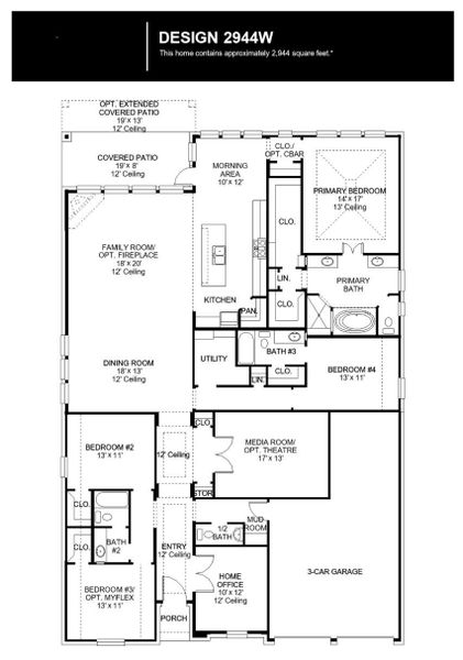2D floor plan layout of this home in The Colony, Bastrop, TX (Image 2).