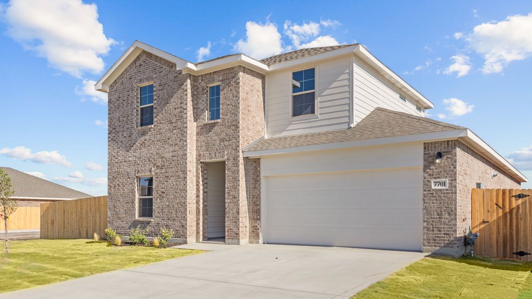Representative exterior photo of a completed home built from the NAPLES by D.R. Horton in Homestead at Parks Bell Ranch, Odessa, TX (Image 2).