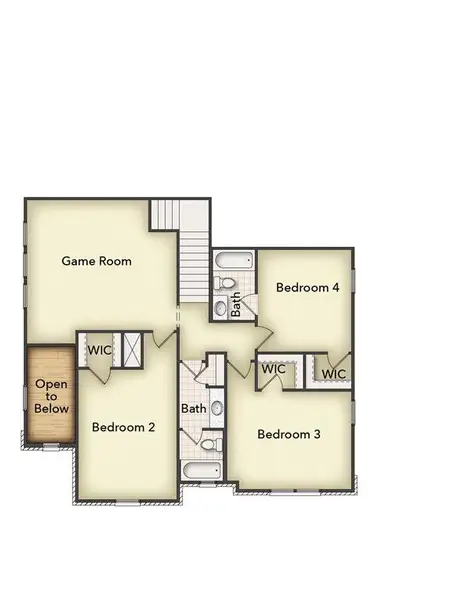 2D floor plan layout of this home in Westpoint Park, Fort Worth, TX (Image 3). 2D floor plan layout of this home in Westpoint Park, Fort Worth, TX (Image 3).