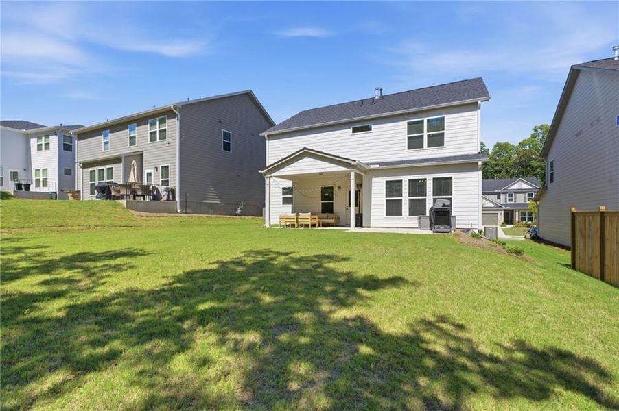 Exterior details and patio area of a home in , Flowery Branch (Image 4).