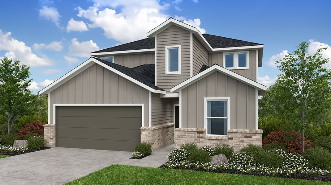 Front exterior of a home in the Hockley Meadows 45s community, located in Hockley, TX (Image 17).