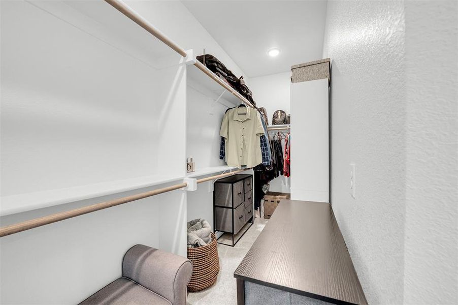 View of walk in closet