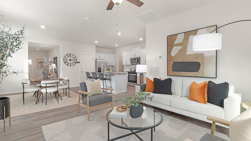 Furnished interior view inside a new home in Woodhaven at Chester, Chester (Image 8).