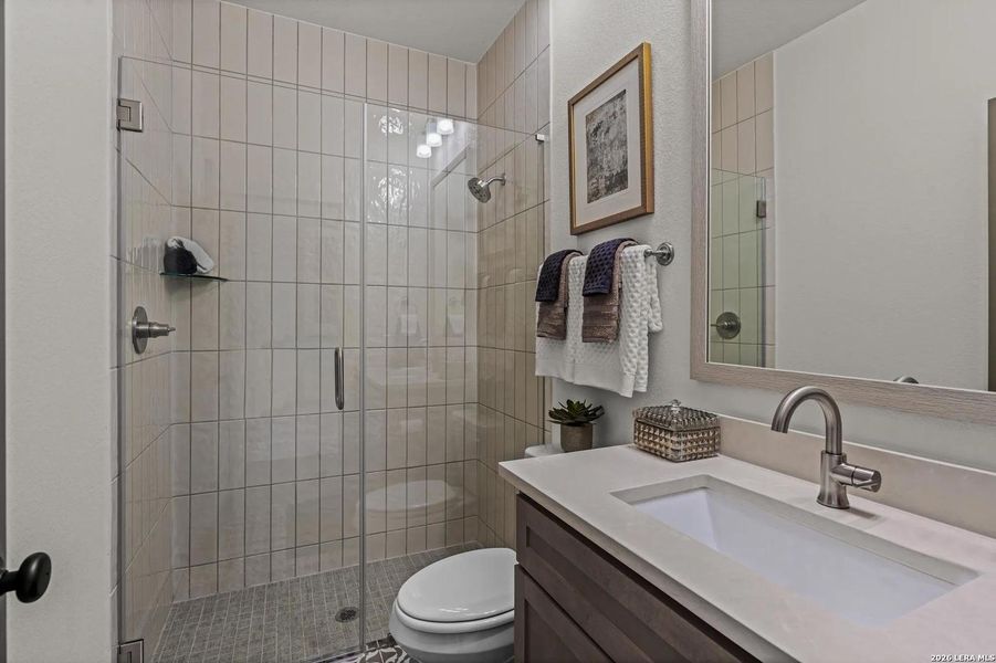 Furnished interior view inside a new home in Ventana - 60', Bulverde (Image 14).
