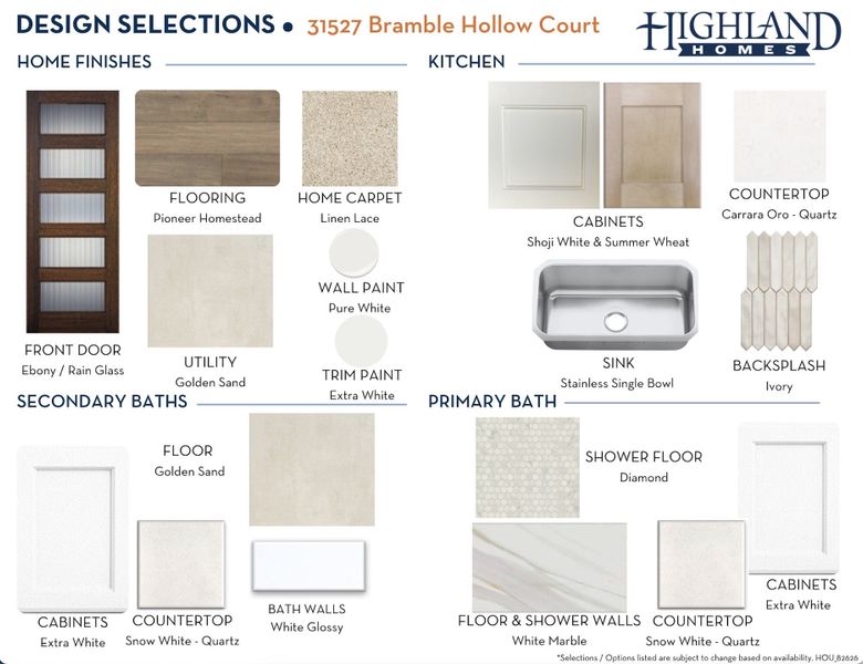 Sample of building materials used in homes in Cross Creek West, Fulshear (Image 51). Sample of building materials used in homes in Cross Creek West, Fulshear (Image 51).