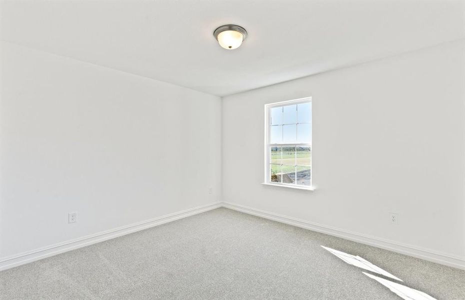 Secondary upstairs bedroom designed for comfort and convenience Secondary upstairs bedroom designed for comfort and convenience