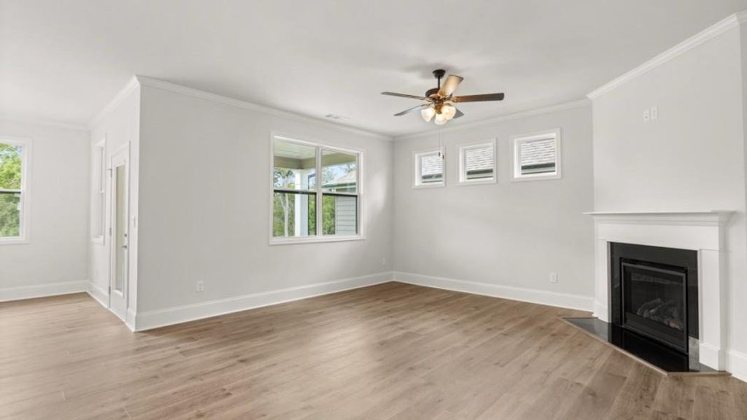 Spacious, unfurnished interior of a new home in Hamptons at Riverwood North, Dallas (Image 41).