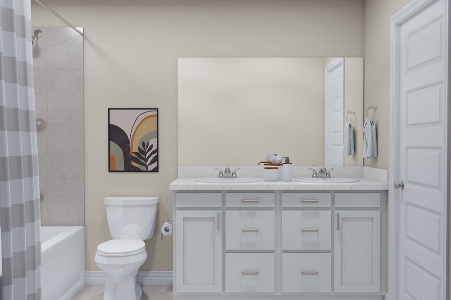 Furnished interior view inside a new home in Mason Woods, Cypress (Image 13).