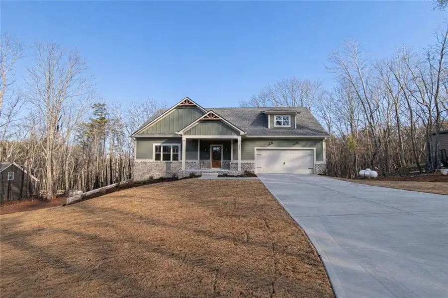 Front exterior of a new home in , Jasper, GA, highlighting curb appeal (Image 1). Front exterior of a new home in , Jasper, GA, highlighting curb appeal (Image 1).