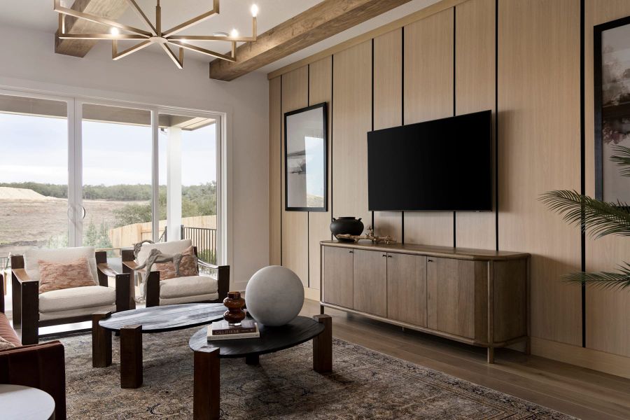 Furnished interior view inside a new home in Lariat, Liberty Hill (Image 9).
