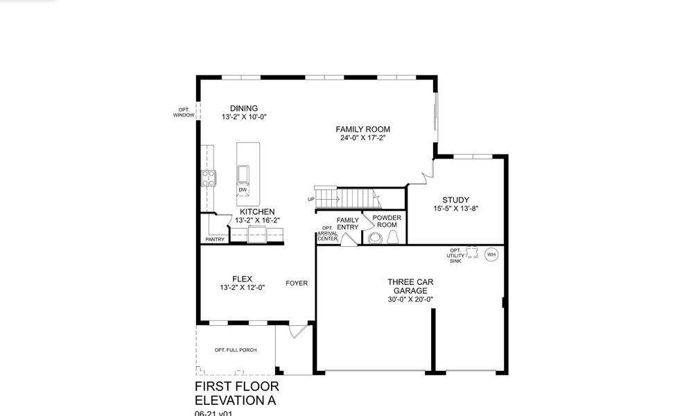2D floor plan layout for the Oakton by Ryan Homes in Silver Oaks, Port St. Lucie, FL (Image 2).