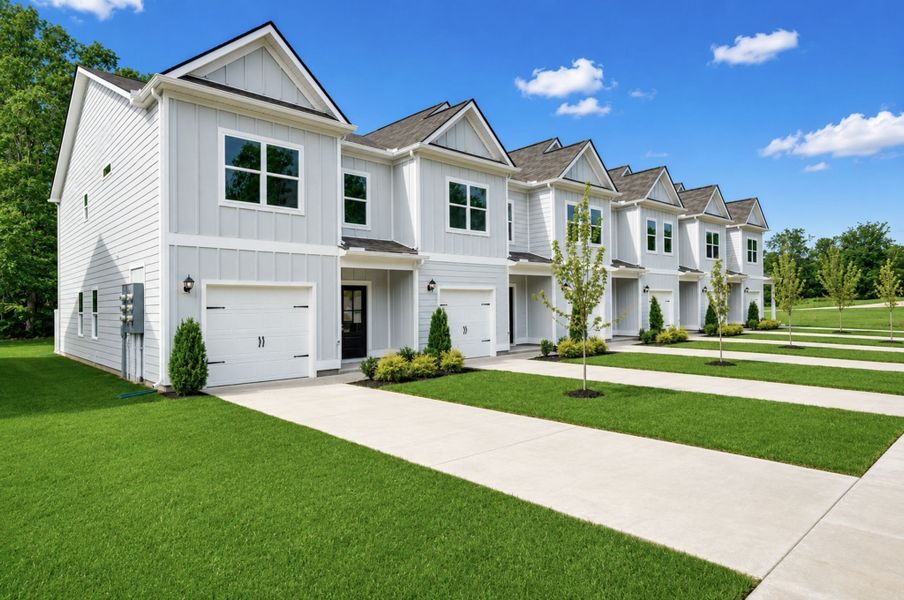 Front exterior of a new home in Ironhorse, Dickson, TN, highlighting curb appeal (Image 27).