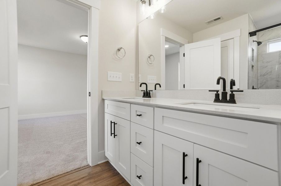 Furnished interior view inside a new home in Blythe Mill Townhomes, Waxhaw (Image 17).