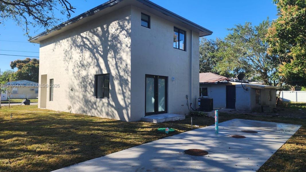 Exterior details and patio area of a home in , Miami (Image 3). Exterior details and patio area of a home in , Miami (Image 3).