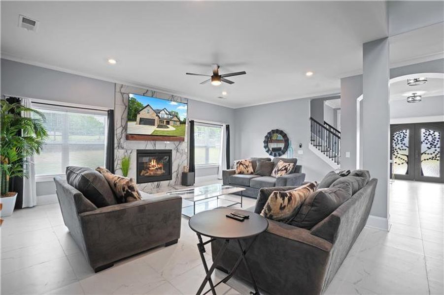 Furnished interior view inside a new home in , Acworth (Image 10). Furnished interior view inside a new home in , Acworth (Image 10).