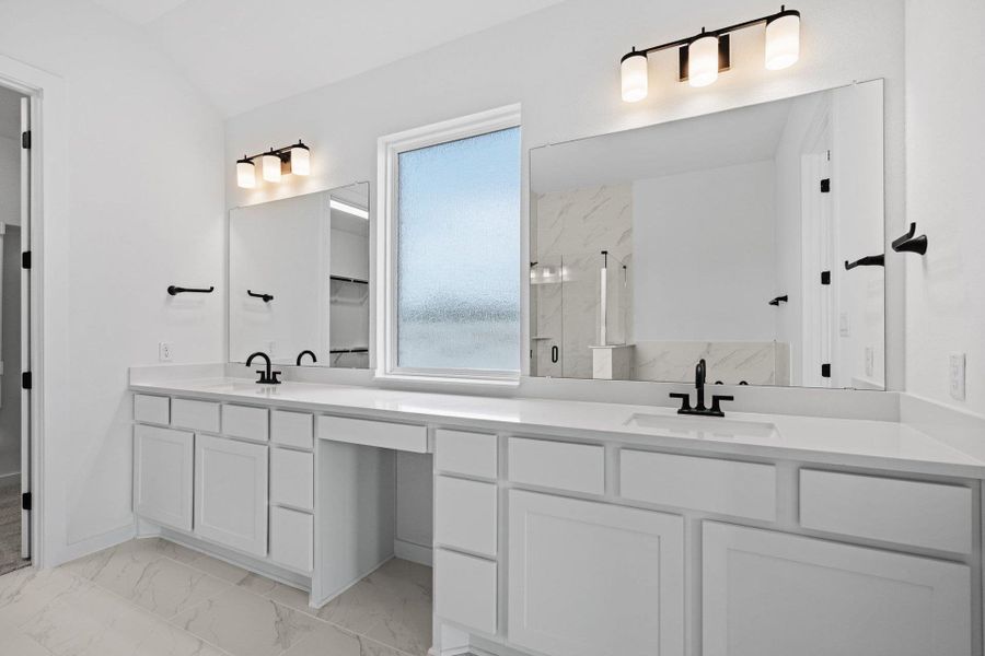 Primary Bath retreat with dual vanities Primary Bath retreat with dual vanities