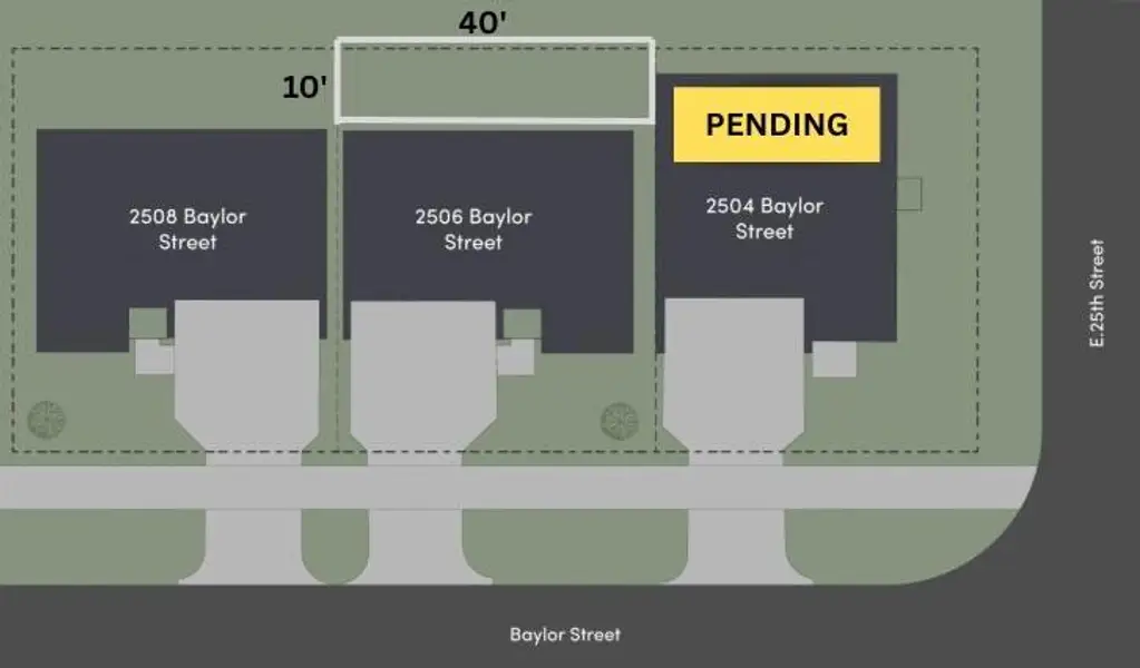 Site plan and back yard dimensions