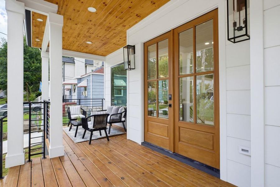 Exterior details and patio area of a home in , Atlanta (Image 25).